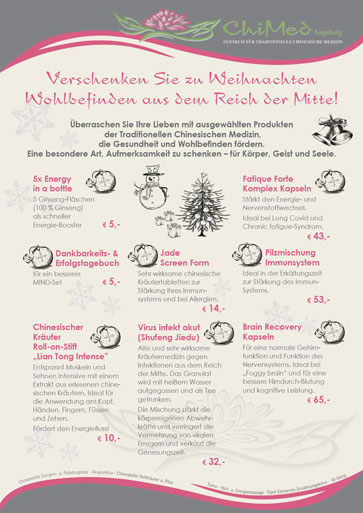 Geschenkideen Weihnachten 2024 von ChiMed