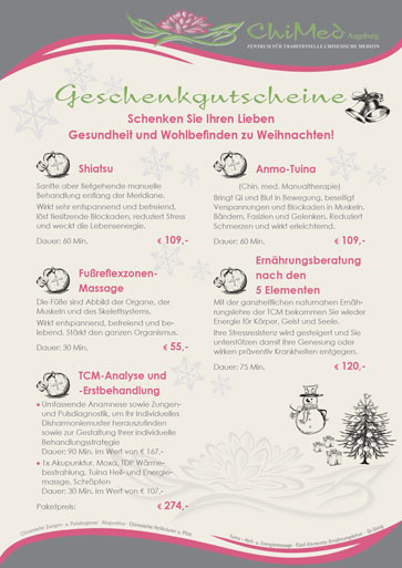 Geschenkgutscheine Weihnachten 2024